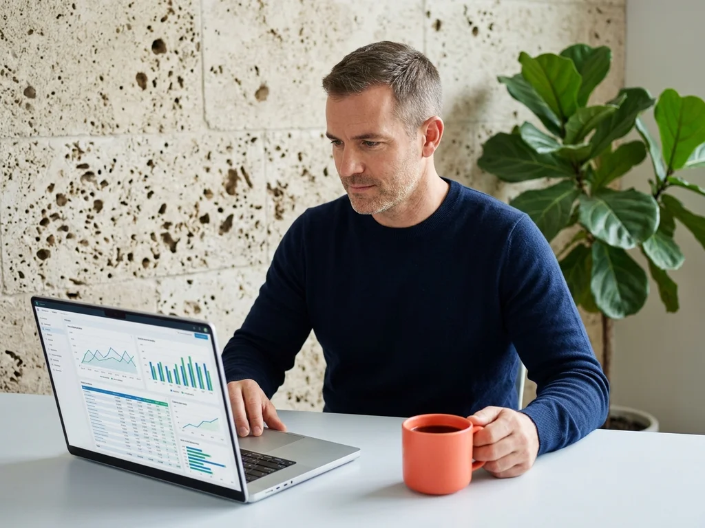Expert analysant un audit technique sur ordinateur pour optimiser le positionnement Google d'un site.